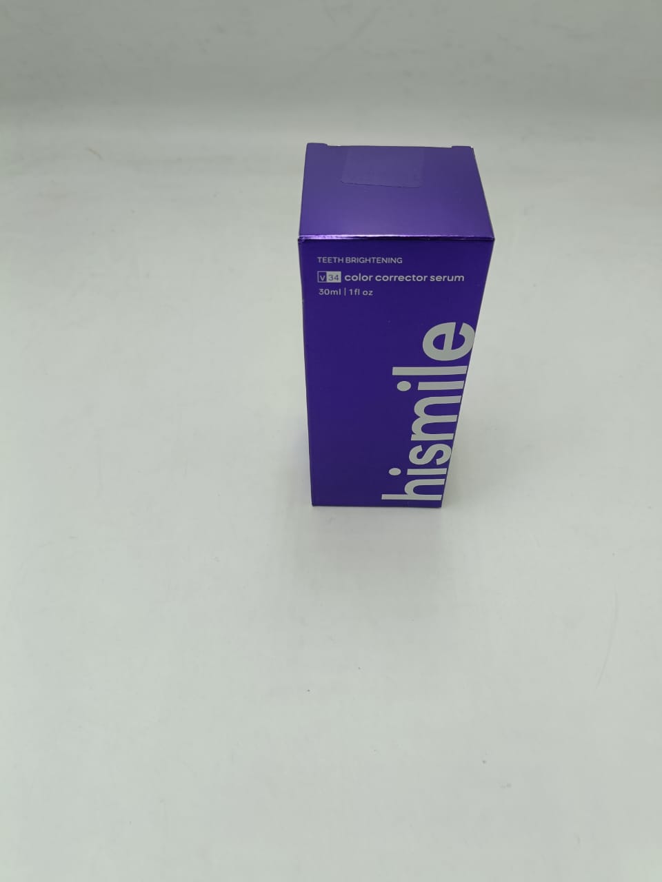 Hismile V34 Colour Corrector Serum packaging, clearly showing the **30ml